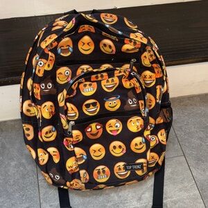 Top Trenz Large Emoji Smiley Face Backpack